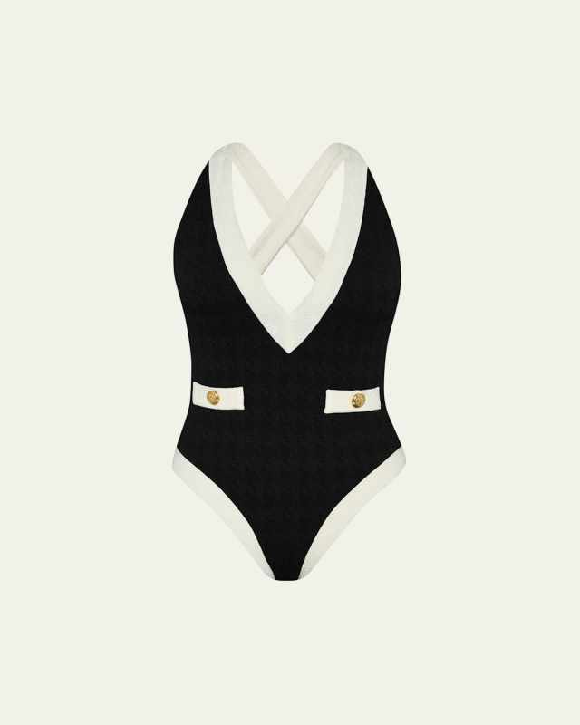 Colorblock Chic Lisa Plunge One-Piece Swimsuit